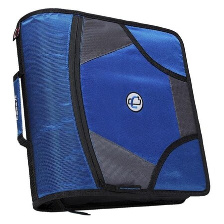 Case-It Case-It 1590357 Zipper Binder with 5 Tab Files; D-Ring; 4 in. - Blue 1590357
